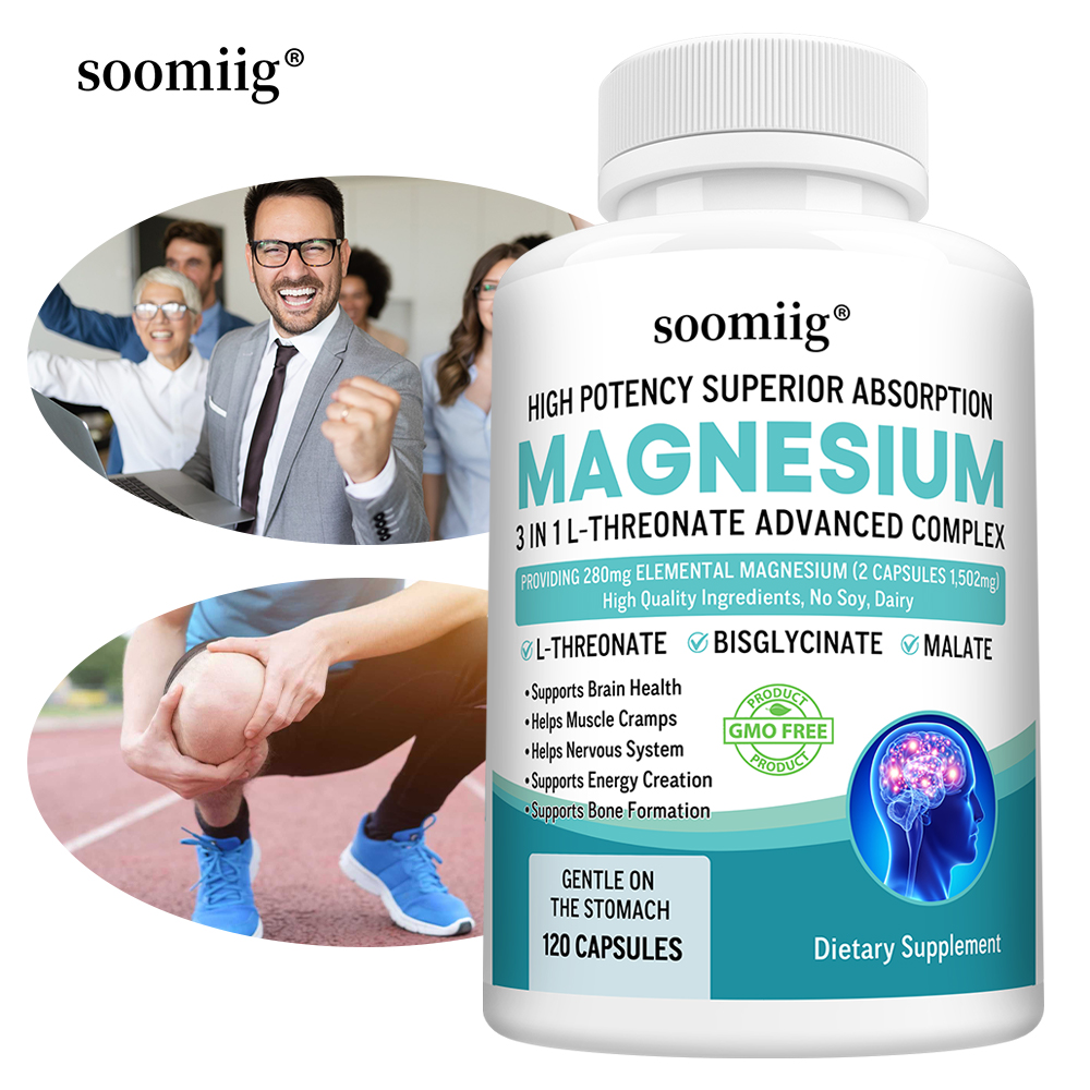 Magnesium Glycinate Capsule - 3-in-1 - Magnesium L-Threonate, Glycinate, Malate,
