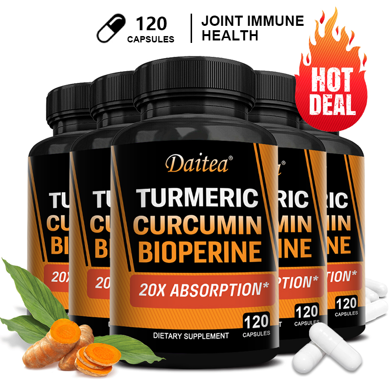 Turmeric Curcumin Capsule - Turmeric Curcumin with BioPerine 95%-Better Absorption,