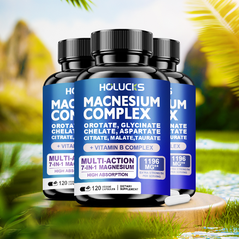 Magnesium Glycinate Capsule - Magnesium Complex 1000mg Supplement, with Vitamins