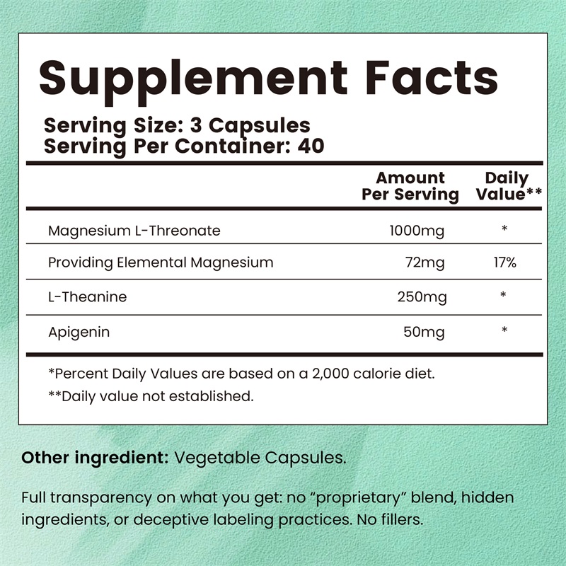 Magnesium L-Threonate Complex  - đánh giá và giá Magnesium Glycinate Capsule