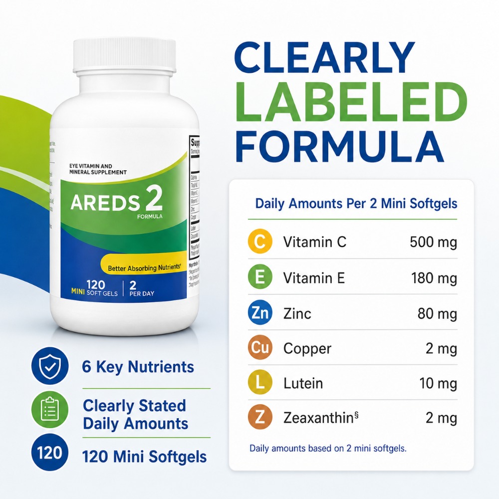 AREDS 2 Formula Eye Vitamin Su - đánh giá và giá Nutrition Zinc