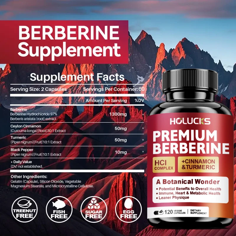 Holucks Premium Berberine HCl  - đánh giá và giá Berberine Hcl Capsule