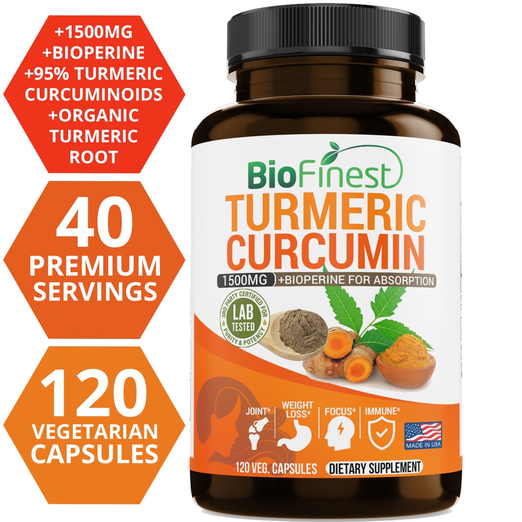 Biofinest Curcumin 1500 Mg 95% - đánh giá và giá Turmeric Curcumin Capsule