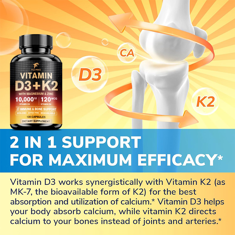 10000IU Vitamin D3 K2 Suppleme - đánh giá và giá Nutrition Zinc