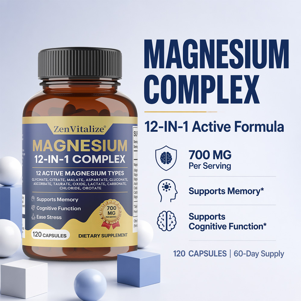 Magnesium Complex 12 in 1 Magn - đánh giá và giá Magnesium Glycinate Capsule