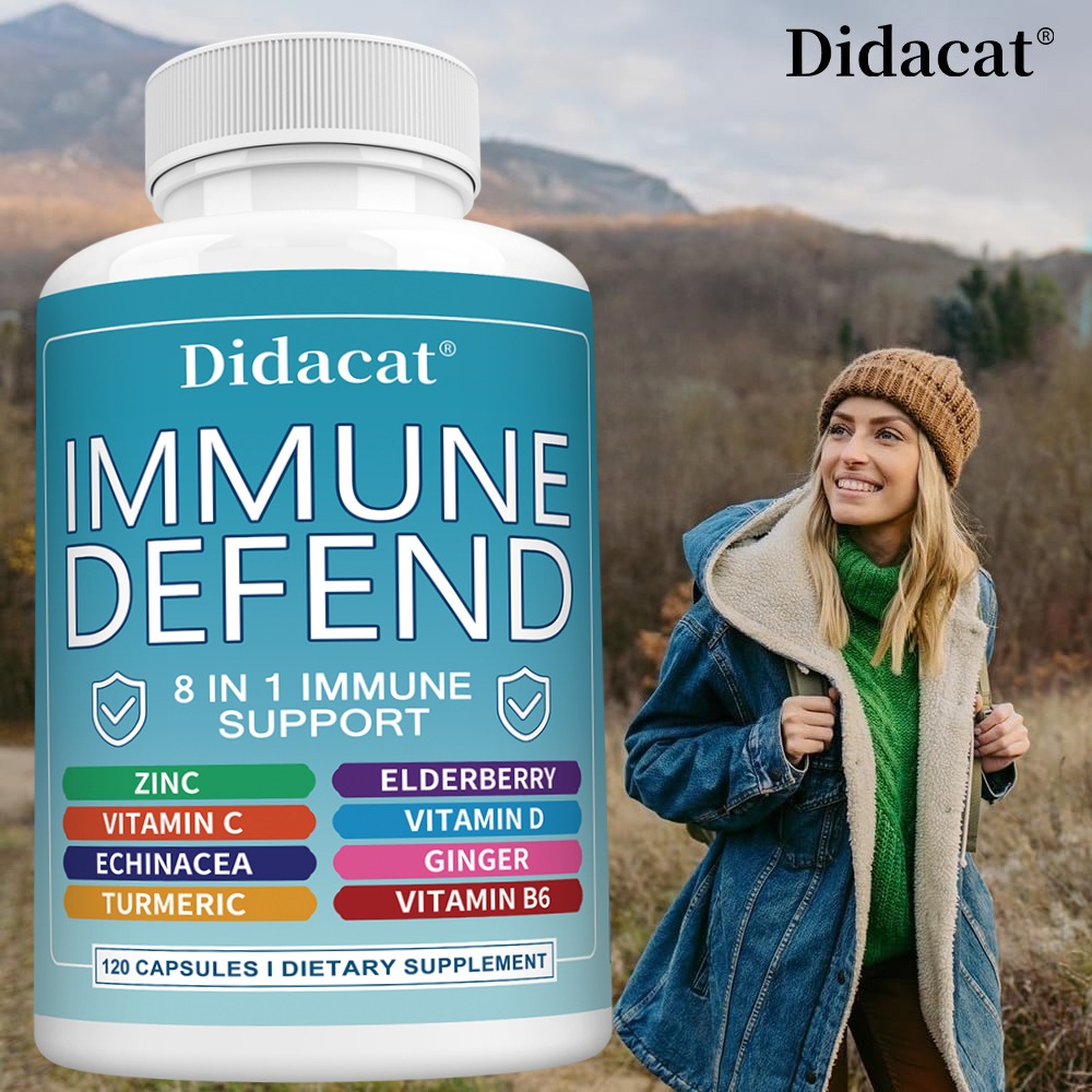 8-in-1 Immune Support Capsules - đánh giá và giá Turmeric Curcumin Capsule