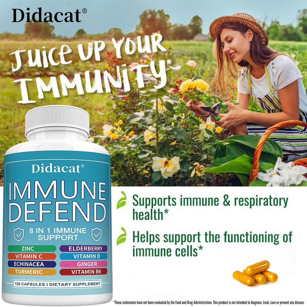 8-in-1 Immune Support Capsules - đánh giá và giá Turmeric Curcumin Capsule