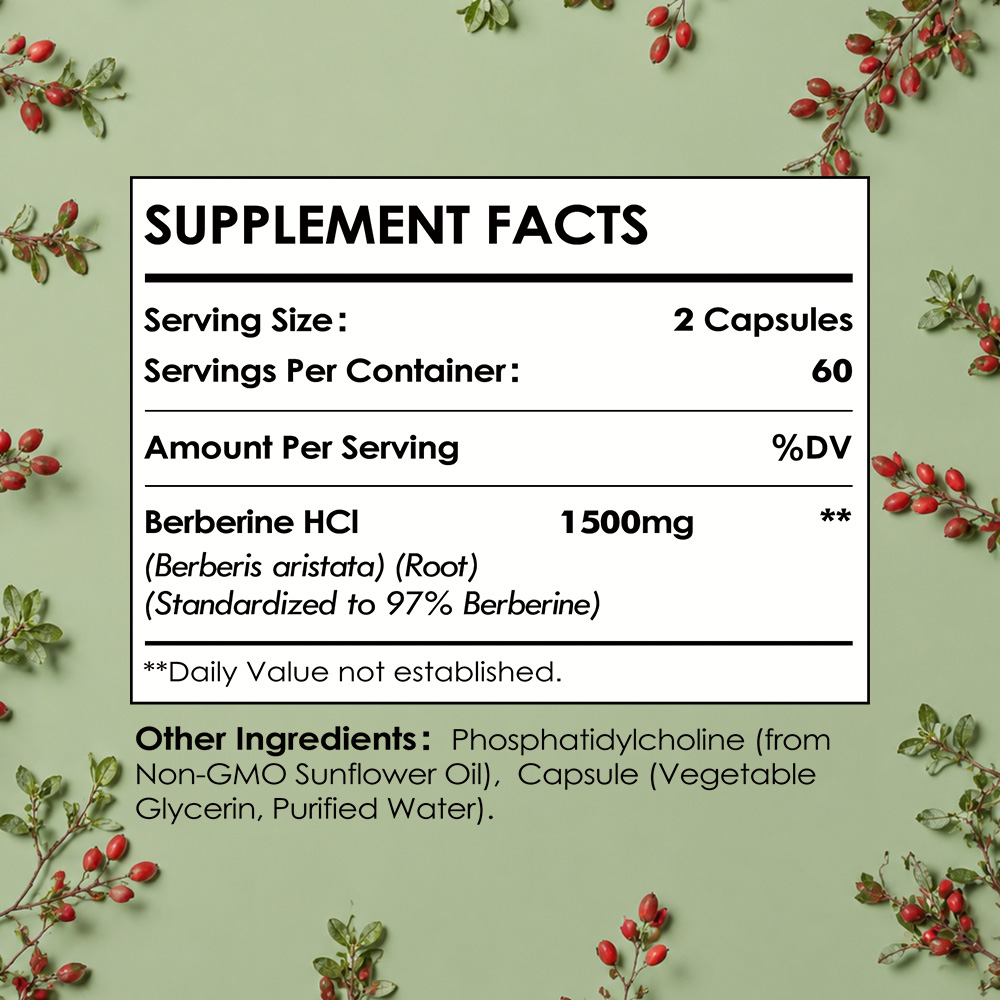Liposomal Berberine HCL - 1500 - đánh giá và giá Berberine Hcl Capsule